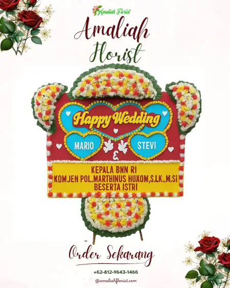 Papan Bunga Pernikahan Tewah