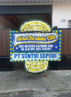 Papan Bunga Duka di Tewah